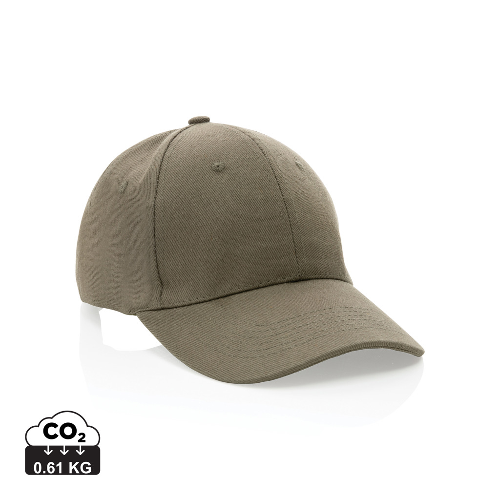 Casquette personnalisable coton recyclé Impact AWARE™ 6 pans Vert 